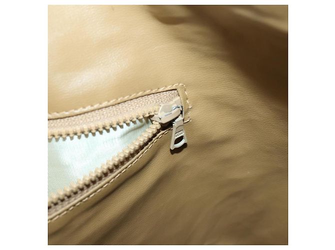 Céline Borsa Boston in tela Macadam CELINE PVC Beige Oro Auth 152180 D'oro - vista 21