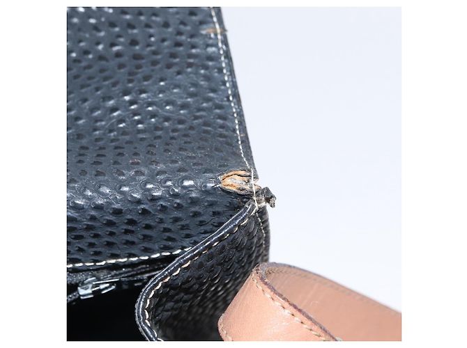 Borsa a Spalla in Pelle Nera e Oro VALENTINO Auth bs32067 Nero D'oro - vista 12