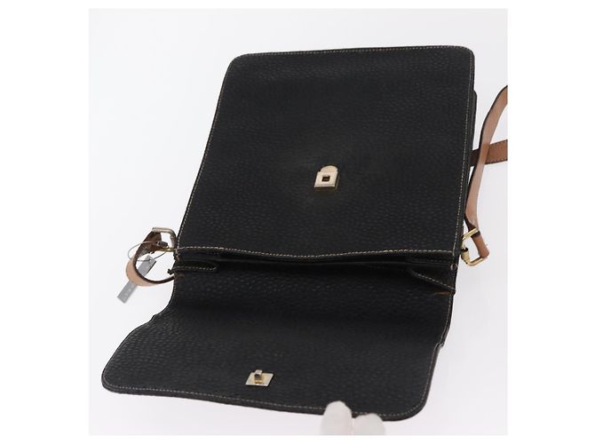 Borsa a Spalla in Pelle Nera e Oro VALENTINO Auth bs32067 Nero D'oro - vista 21
