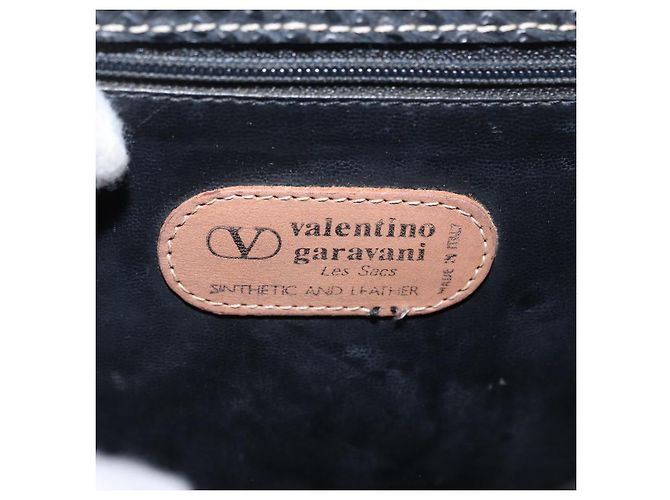 Borsa a Spalla in Pelle Nera e Oro VALENTINO Auth bs32067 Nero D'oro - vista 22