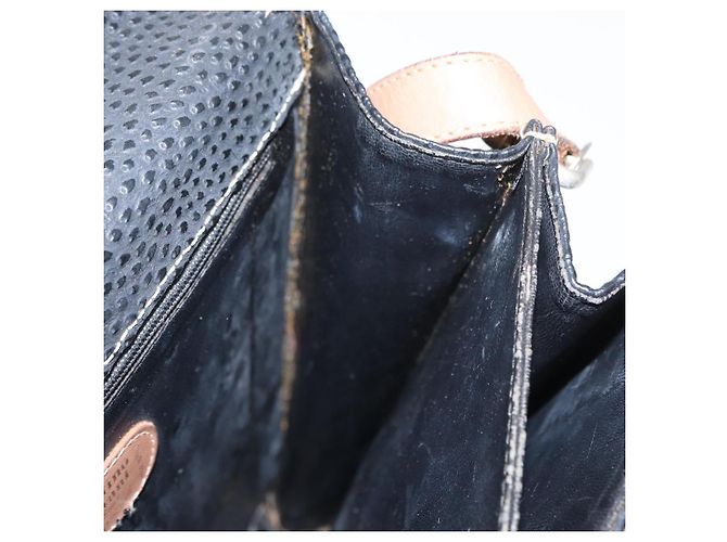 Borsa a Spalla in Pelle Nera e Oro VALENTINO Auth bs32067 Nero D'oro - vista 23
