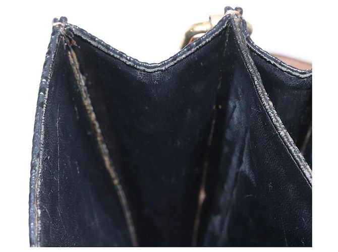Borsa a Spalla in Pelle Nera e Oro VALENTINO Auth bs32067 Nero D'oro - vista 26