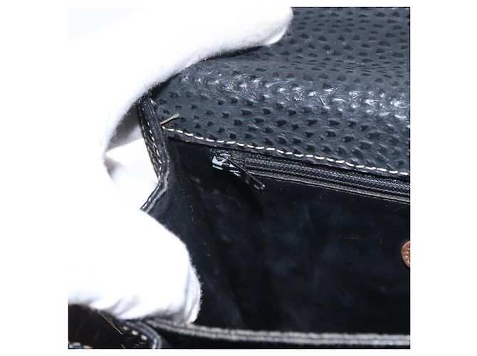 Borsa a Spalla in Pelle Nera e Oro VALENTINO Auth bs32067 Nero D'oro - vista 28