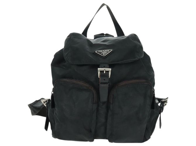 PRADA Rucksack aus Nylon grün silber authentisch bs31871 - Ansicht 13