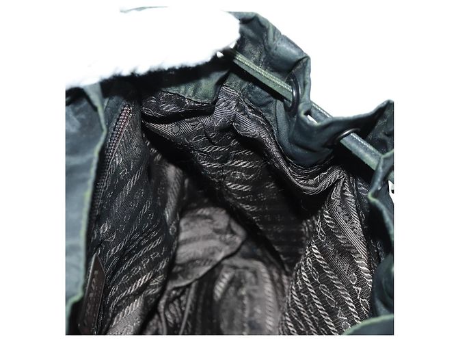 PRADA Rucksack aus Nylon grün silber authentisch bs31871 - Ansicht 26