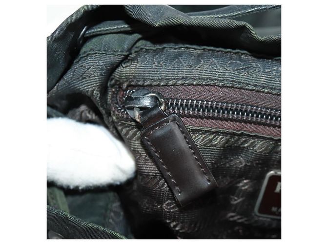 PRADA Rucksack aus Nylon grün silber authentisch bs31871 - Ansicht 27