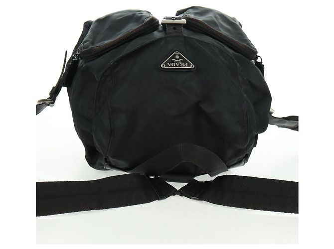PRADA Rucksack aus Nylon grün silber authentisch bs31871 - Ansicht 6