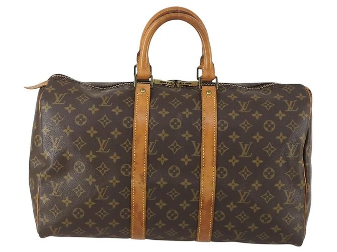 LOUIS VUITTON Borsa Boston Monogram Keepall 45 M41428 Auth LV 158351 Monogramma - vista 13