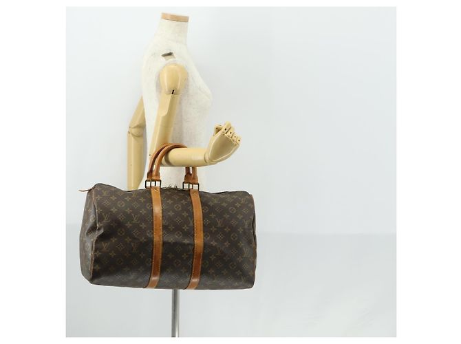 LOUIS VUITTON Borsa Boston Monogram Keepall 45 M41428 Auth LV 158351 Monogramma - vista 21