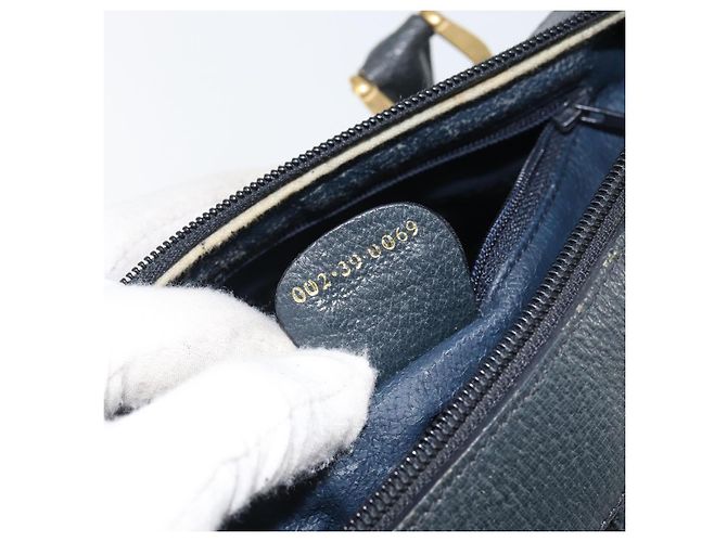 Gucci Borsa GG Supreme Sherry Line in PVC 2way Navy Rosso oro 002 39 0069 Auth ep12291 - vista 12