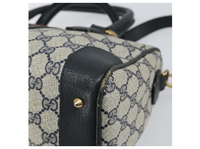Gucci Borsa GG Supreme Sherry Line in PVC 2way Navy Rosso oro 002 39 0069 Auth ep12291 - vista 17