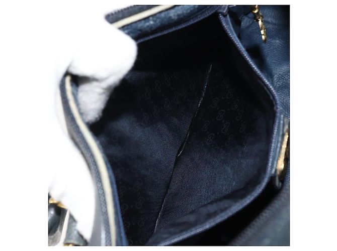 Gucci Borsa GG Supreme Sherry Line in PVC 2way Navy Rosso oro 002 39 0069 Auth ep12291 - vista 24