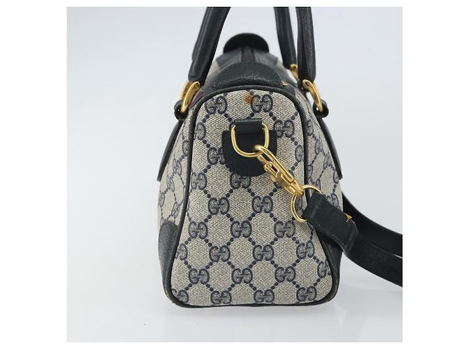 Gucci Borsa GG Supreme Sherry Line in PVC 2way Navy Rosso oro 002 39 0069 Auth ep12291 - vista 3