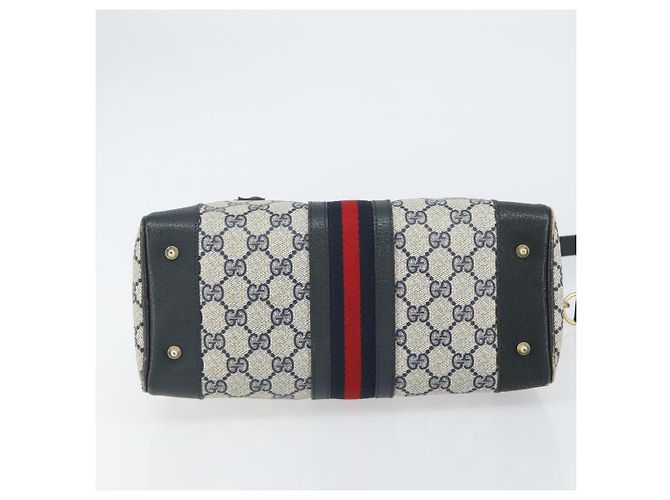 Gucci Borsa GG Supreme Sherry Line in PVC 2way Navy Rosso oro 002 39 0069 Auth ep12291 - vista 5