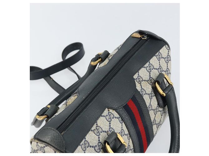 Gucci Borsa GG Supreme Sherry Line in PVC 2way Navy Rosso oro 002 39 0069 Auth ep12291 - vista 6