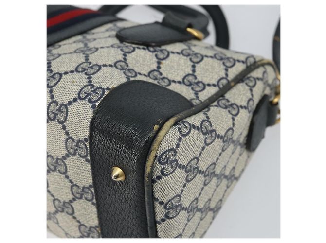 Gucci Borsa GG Supreme Sherry Line in PVC 2way Navy Rosso oro 002 39 0069 Auth ep12291 - vista 9