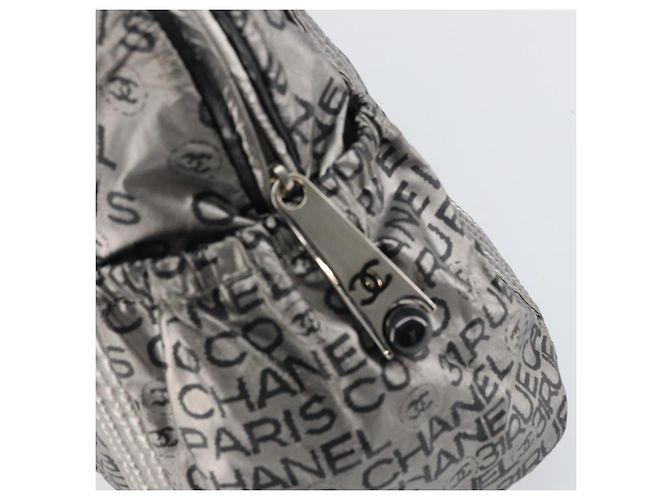 CHANEL Borsa Tote Illimitata Nylon Argento CC Auth gh1555 - vista 17