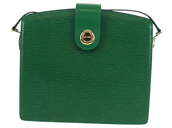LOUIS VUITTON Borsa a Spalla Capuchin Epi Verde M52344 LV Auth ka1210 - vista 13