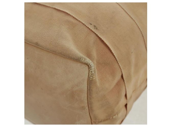 Borsa a Spalla Salvatore Ferragamo in Tela Beige Oro Auth bs31859 - vista 14