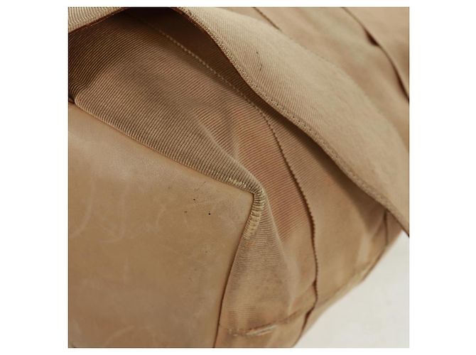 Borsa a Spalla Salvatore Ferragamo in Tela Beige Oro Auth bs31859 - vista 16