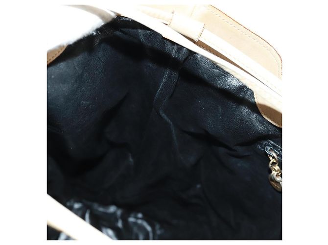 Borsa a Spalla Salvatore Ferragamo in Tela Beige Oro Auth bs31859 - vista 18