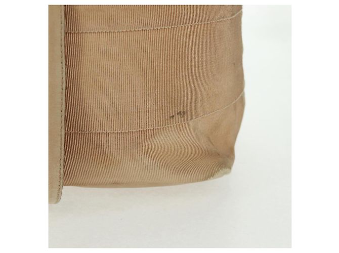 Borsa a Spalla Salvatore Ferragamo in Tela Beige Oro Auth bs31859 - vista 3
