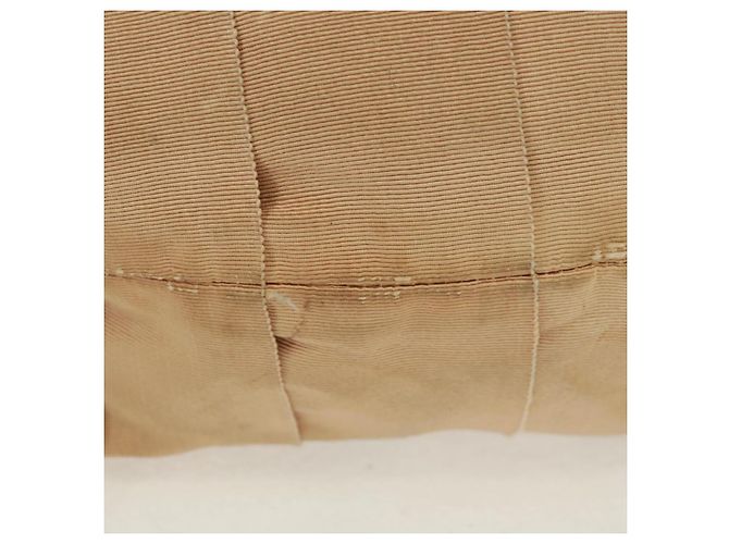 Borsa a Spalla Salvatore Ferragamo in Tela Beige Oro Auth bs31859 - vista 5