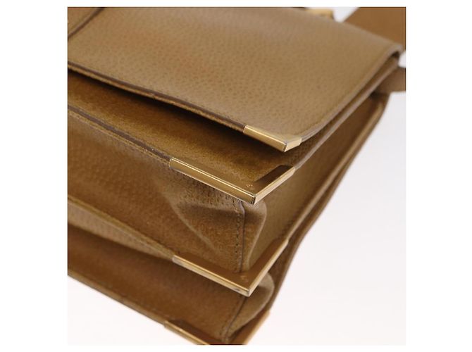 Borsa a mano FENDI in pelle 2 in 1 marrone oro Auth 158141 D'oro - vista 16