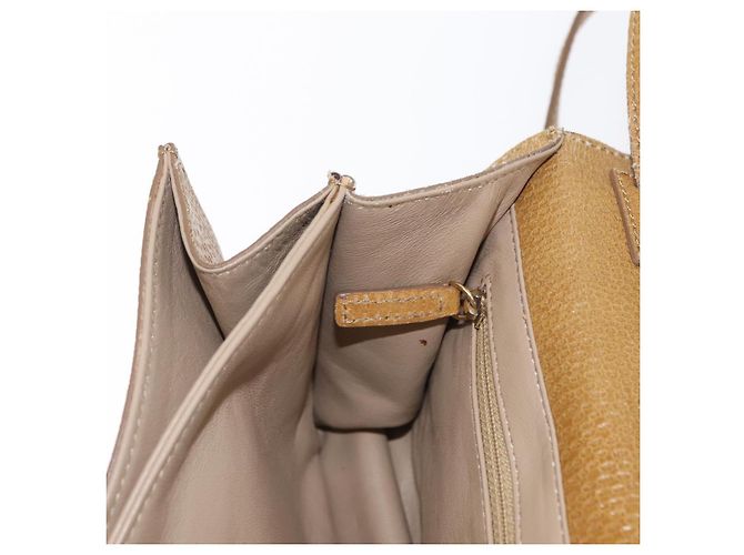 Borsa a mano FENDI in pelle 2 in 1 marrone oro Auth 158141 D'oro - vista 23
