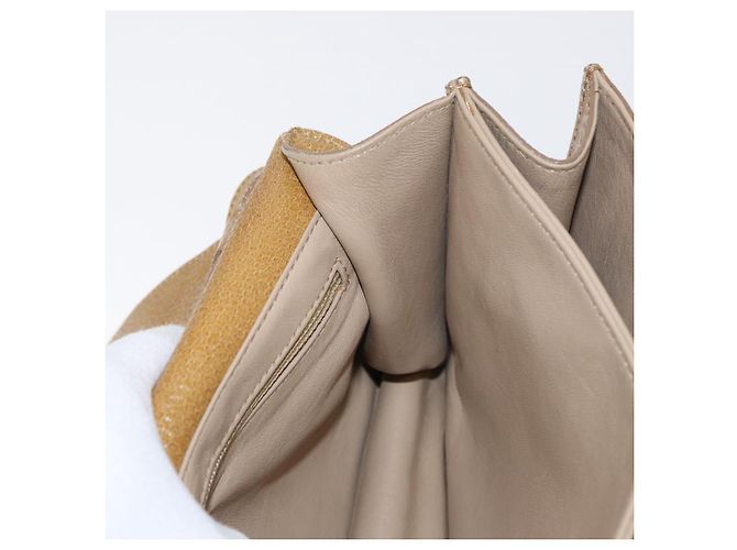 Borsa a mano FENDI in pelle 2 in 1 marrone oro Auth 158141 D'oro - vista 24