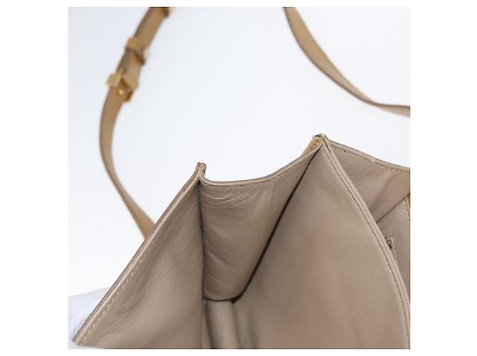 Borsa a mano FENDI in pelle 2 in 1 marrone oro Auth 158141 D'oro - vista 26