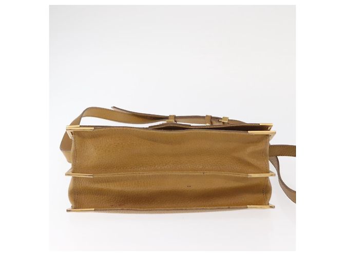 Borsa a mano FENDI in pelle 2 in 1 marrone oro Auth 158141 D'oro - vista 5