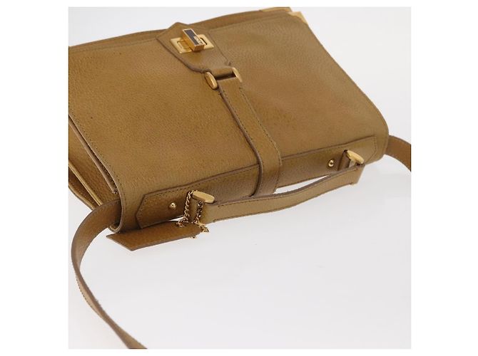 Borsa a mano FENDI in pelle 2 in 1 marrone oro Auth 158141 D'oro - vista 6