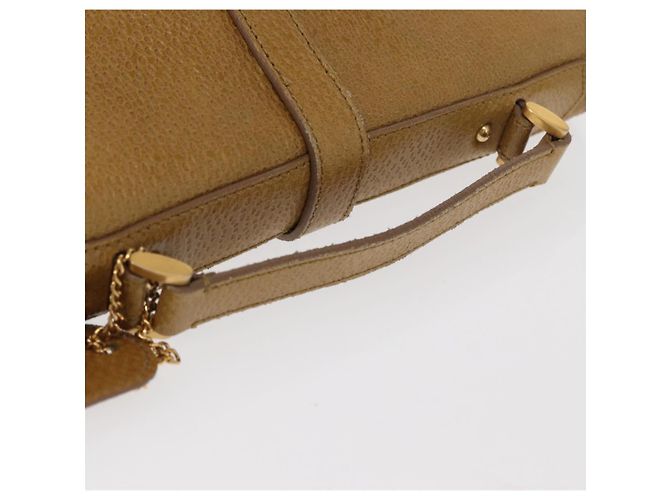 Borsa a mano FENDI in pelle 2 in 1 marrone oro Auth 158141 D'oro - vista 7