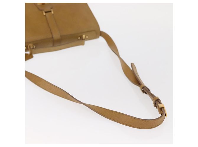 Borsa a mano FENDI in pelle 2 in 1 marrone oro Auth 158141 D'oro - vista 8