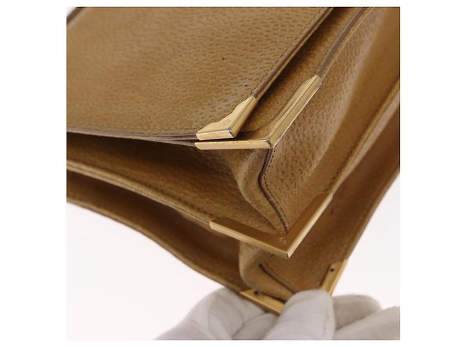 Borsa a mano FENDI in pelle 2 in 1 marrone oro Auth 158141 D'oro - vista 9