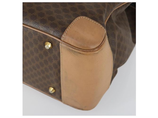 Céline Borsa a mano in tela Macadam CELINE in pelle PVC marrone e oro Auth mr1691 D'oro - vista 14