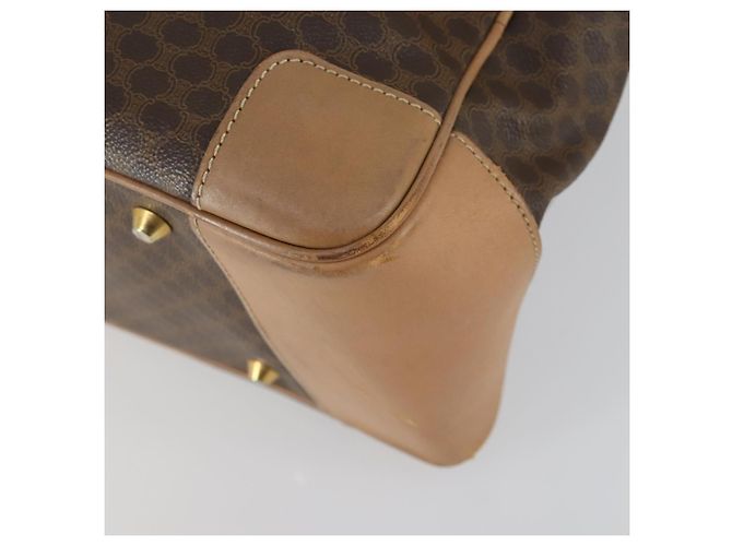 Céline Borsa a mano in tela Macadam CELINE in pelle PVC marrone e oro Auth mr1691 D'oro - vista 15