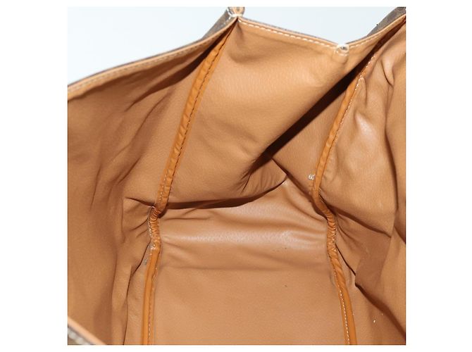 Céline Borsa a mano in tela Macadam CELINE in pelle PVC marrone e oro Auth mr1691 D'oro - vista 19