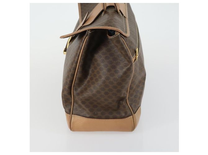 Céline Borsa a mano in tela Macadam CELINE in pelle PVC marrone e oro Auth mr1691 D'oro - vista 3