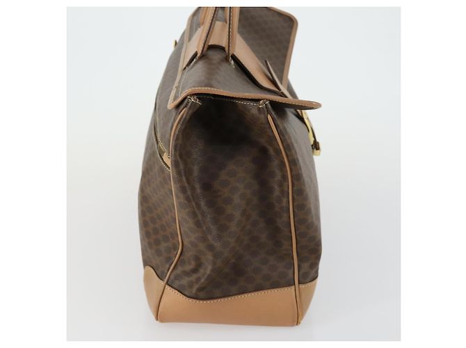 Céline Borsa a mano in tela Macadam CELINE in pelle PVC marrone e oro Auth mr1691 D'oro - vista 4
