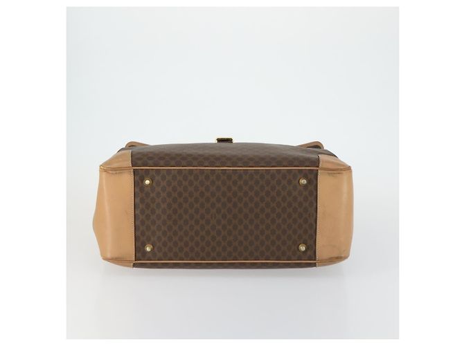 Céline Borsa a mano in tela Macadam CELINE in pelle PVC marrone e oro Auth mr1691 D'oro - vista 5