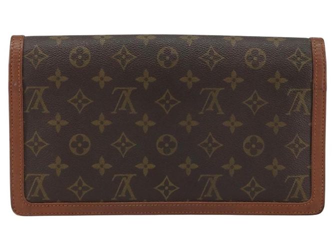 LOUIS VUITTON Pochette Damier Monogram GM Borsa Clutch M51810 LV Auth 159045 Monogramma - vista 2