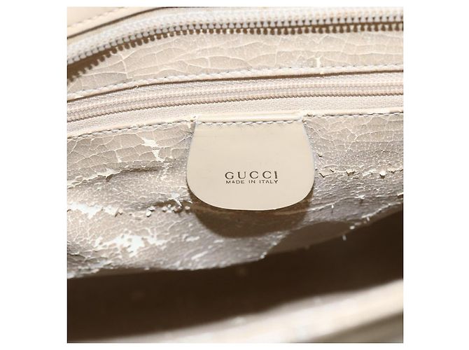 GUCCI Tote Bag Email 2in1 Beige Silber Auth bs31887 - Ansicht 19