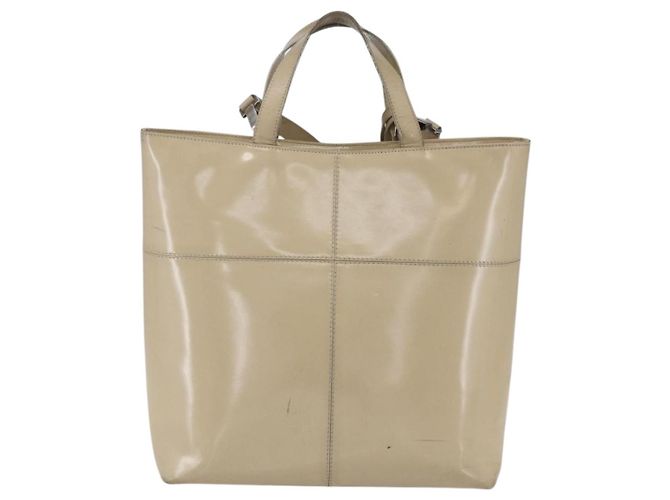 GUCCI Tote Bag Email 2in1 Beige Silber Auth bs31887 - Ansicht 2