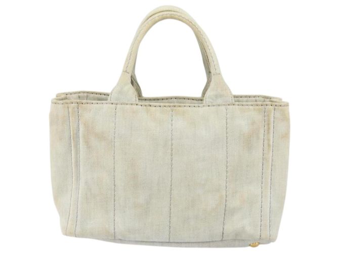 PRADA Borsa Canapa PM in tela beige oro Auth gh1549 D'oro - vista 2