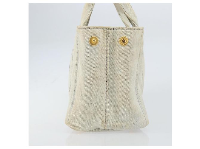 PRADA Borsa Canapa PM in tela beige oro Auth gh1549 D'oro - vista 4