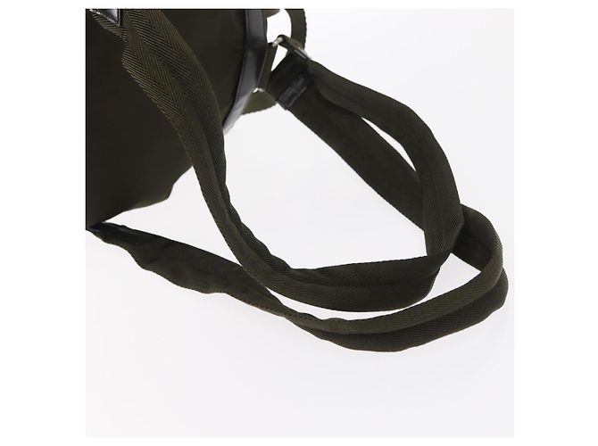 PRADA Backpack Nylon Khaki Silver Auth 159721 Silvery - view 10