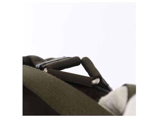 PRADA Backpack Nylon Khaki Silver Auth 159721 Silvery - view 14
