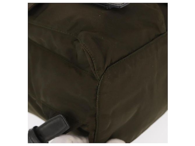 PRADA Backpack Nylon Khaki Silver Auth 159721 Silvery - view 16